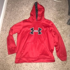 Kids red under armpit hoody